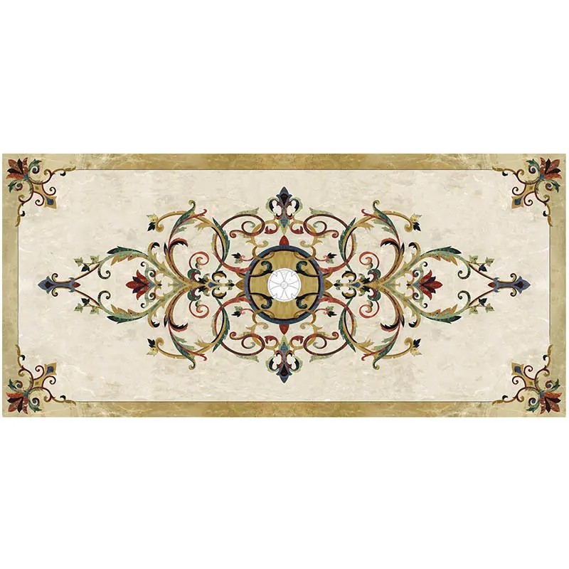 Rectangle Marble Water-jet Inlay