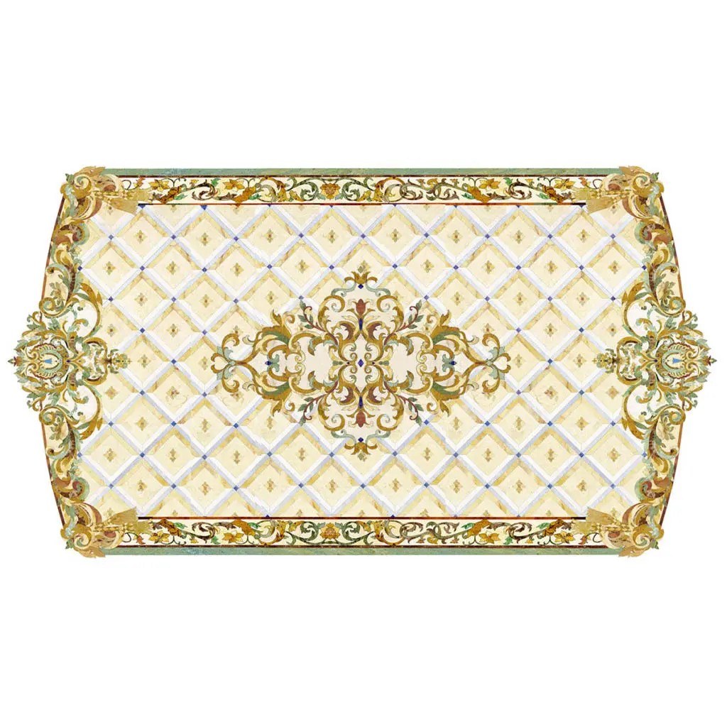 Rectangle Marble Water-jet Inlay