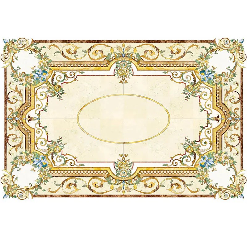 Rectangle Marble Water-jet Inlay