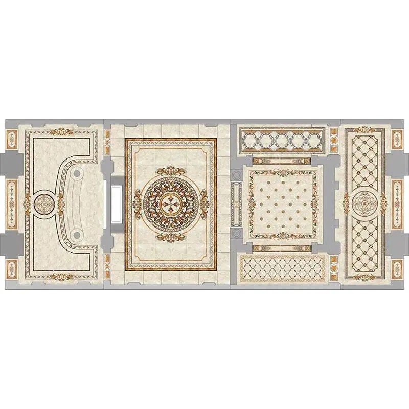 Rectangle Marble Water-jet Inlay