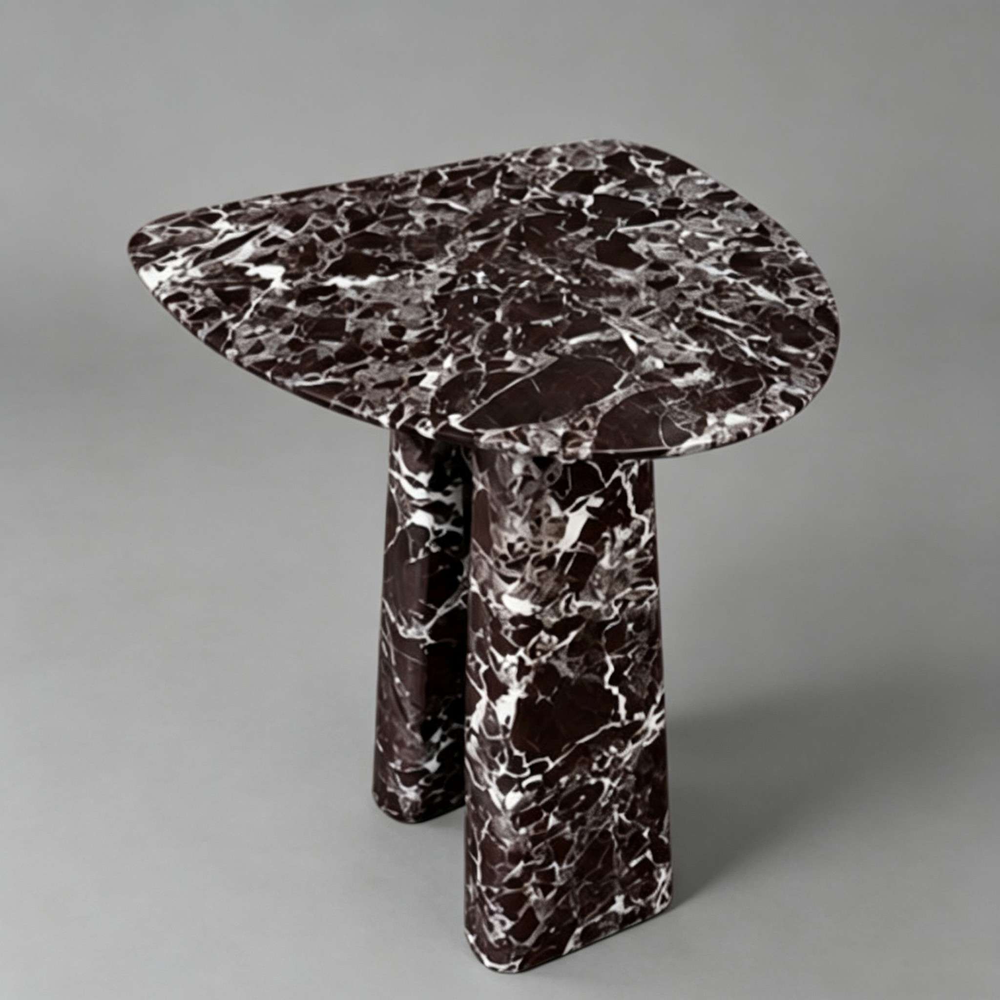 Rosso Levanto Marble Side Table