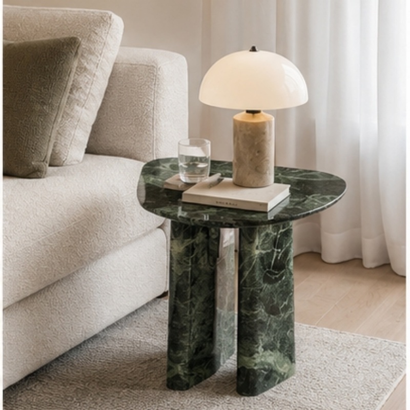 Prada Green Marble Side Table