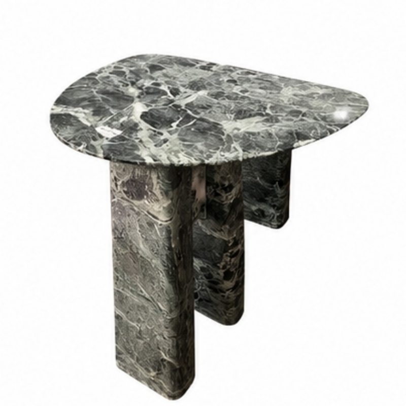 Prada Green Marble Side Table